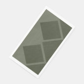 En Papier Serviette Modern Offset Diamonds – Vert mousse (Coin)