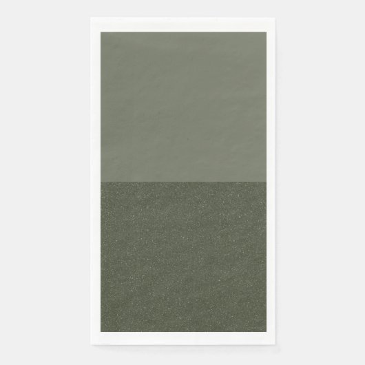 En Papier Serviette Moderne Vert Mousse 2 Tons – Personnalis (Devant)