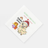 En Papier Serviette Noël Lama (Coin)