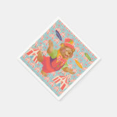 En Papier Serviette Ours de Cirque (Coin)