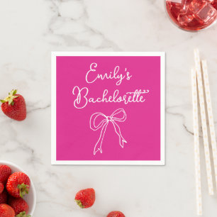 En Papier Serviette personnalisée avec le nom de la mariée p