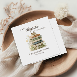 En Papier Serviette pour Baby Shower A New Chapter Books