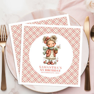 En Papier Serviette pour fête d'anniversaire de 3 ans aux fl