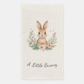 En Papier Serviette pour invité de fête de bébé Little Bunny (Devant)
