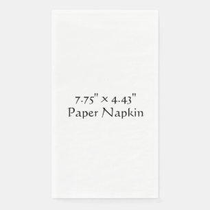 En Papier Serviette pour invités blanche 7,75" x 4,43"