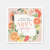 En Papier Serviette pour la douche de mariée Citron Tropical (Devant)