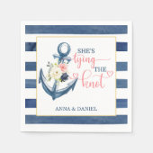 En Papier Serviette pour la fête de mariage 'Nautical She's (Devant)