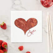 En Papier Serviette Red Love (En situation)