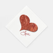 En Papier Serviette Red Love (Coin)