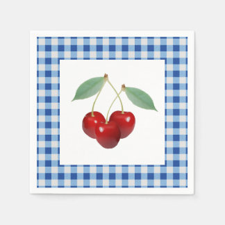 En Papier Serviette Retro Cerises Napkin
