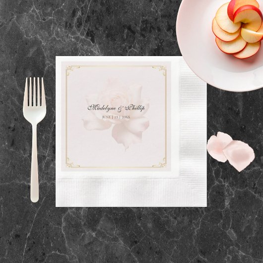 En Papier Serviette rose douce