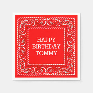 En Papier Serviette rouge de cocktail du Bandana  