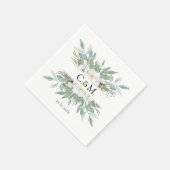 En Papier Serviette simple et élégante d'eucalyptus (Coin)