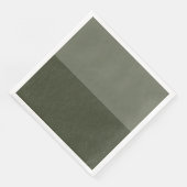 En Papier Serviette texturée à deux tons vert mousse - perso (Coin)