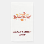 En Papier Serviette Thanksgiving Sur Mesure (Devant)
