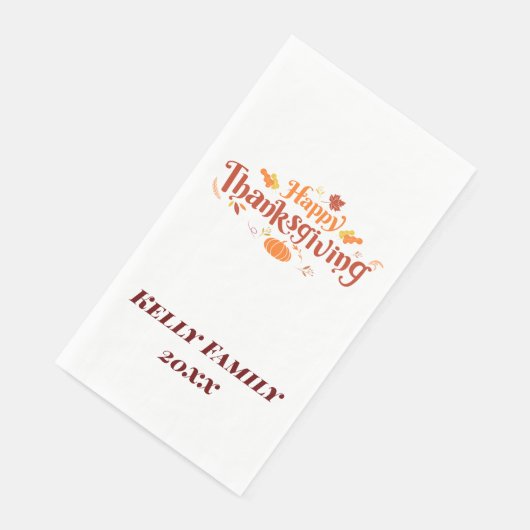 En Papier Serviette Thanksgiving Sur Mesure (Coin)