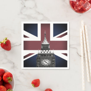 En Papier serviette vintage britannique, drapeau britannique