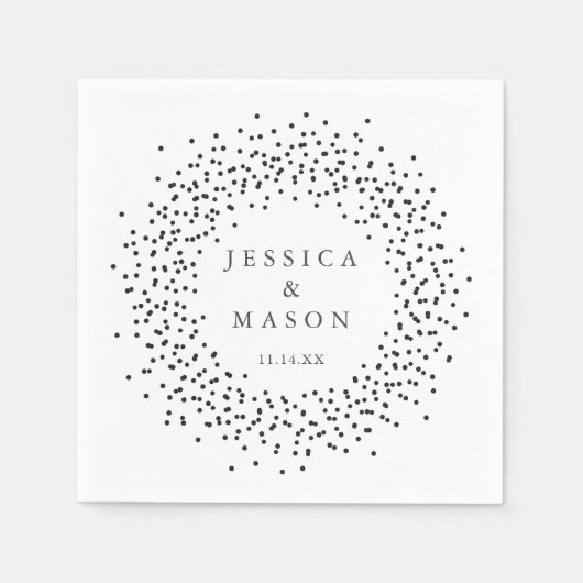 En Papier Serviettes Mariages modernes - Cocktail Serviette (Devant)