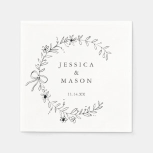 En Papier Serviettes Rustiques Mariages - Cocktail Serviette