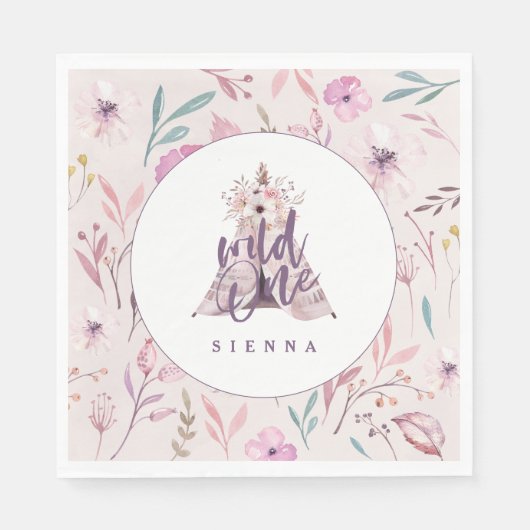 En Papier Servir une serviette de fête d'anniversaire (Devant)