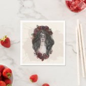 En Papier Simple Dia de los Muertos | Serviette de table (En situation)