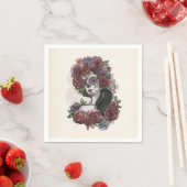 En Papier Simple Dia de los Muertos | Serviette de table (En situation)