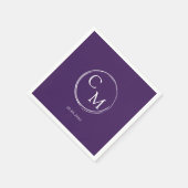 En Papier Simple et élégant monogramme Serviette (Coin)
