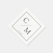 En Papier Simple et élégante serviette monogramme (Coin)