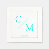 En Papier Simple et élégante serviette monogramme (Devant)