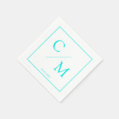 En Papier Simple et élégante serviette monogramme (Coin)