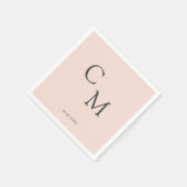En Papier Simple et élégante serviette monogramme (Coin)