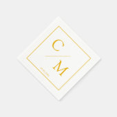 En Papier Simple et élégante serviette monogramme (Coin)