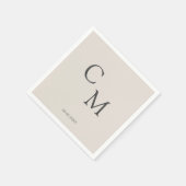 En Papier Simple et élégante serviette monogramme (Coin)