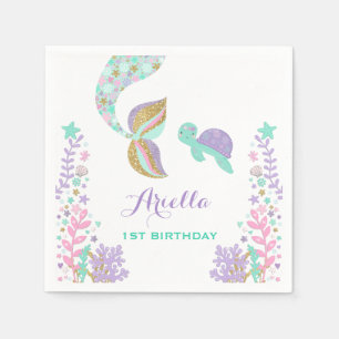 En Papier Sirène lunatique de serviette de fête