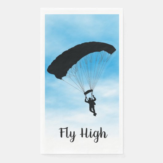 En Papier Skydiving Parachuting Design Serviette d'hôte (Devant)