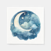 En Papier Stars et lune rêveuse serviette (Devant)