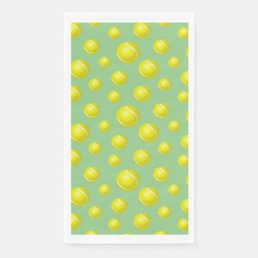 En Papier Tennis Balls Design Serviette Invitée (Devant)