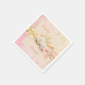 En Papier Tiara diamant rose et dentelle rose serviette (Coin)