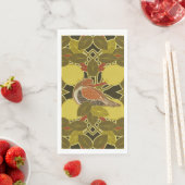 En Papier Une Perdrix Dans Un Oreille Serviette D'Invité (En situation)