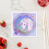 En Papier Une serviette Paradise Violette (En situation)