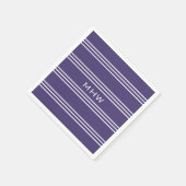 En Papier Violet Grilles personnalisées monogramme serviette (Coin)