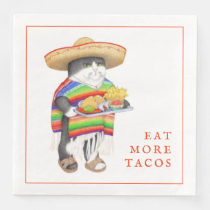 En Papier WENDELITO Mangez Plus de Tacos Serviette de Table