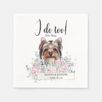 Yorkshire Terrier Chien Mariage Cocktail Serviette