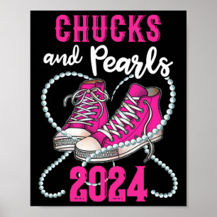 En Pearls I'm With Her Kamala 2024 President Poster