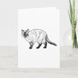 En pensant à vous, carte chat curieux