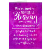 En pensant à vous, vous êtes une Bénédiction merve (Devant)