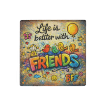 La vie est meilleure avec des amis Magnet