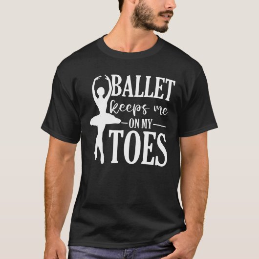 En Pointe Ballet Dancer Ballerina DansFunny Ba T-shirt (Voorkant)
