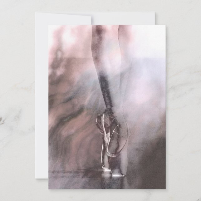 En Pointe - Ballet Dancer in Pointe Shoes Painting (Voorkant)