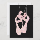 En Pointe Chaussures Ballet Invitations (Devant)